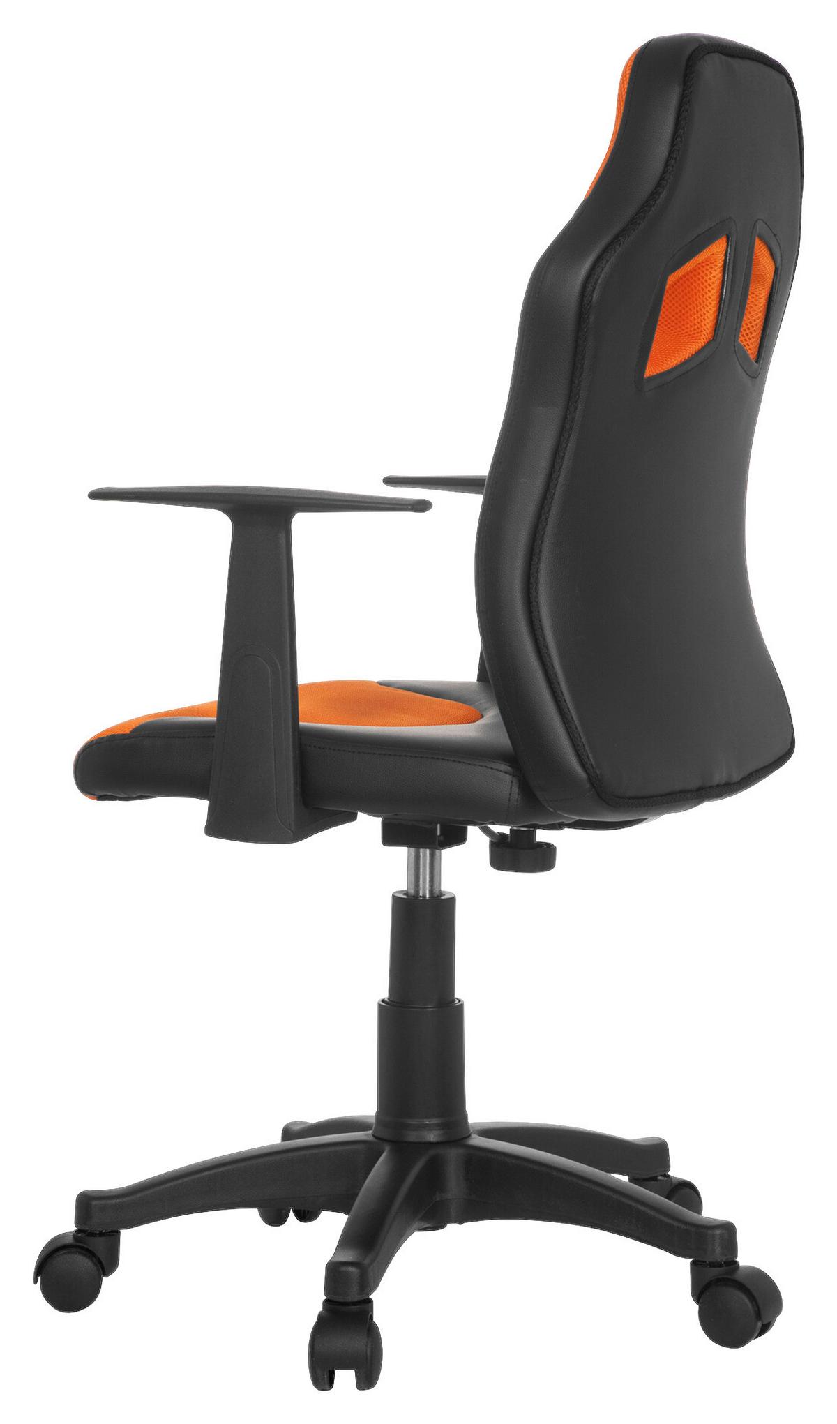 Jugenddrehstuhl Kid Racer Al Orange/Schwarz - Schwarz/Orange, Basics, Kunststoff (54/90-100/48cm) - MID.YOU
