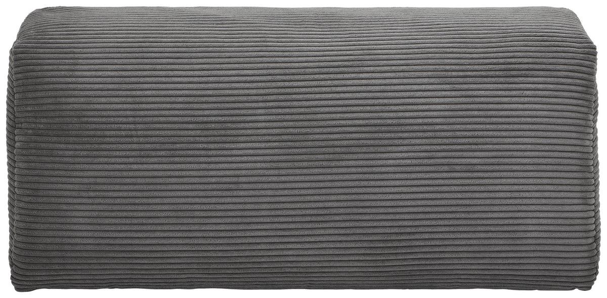 Schlafsofa Vouge Grau Bettkasten, B: 255 Cm - Buchefarben/Schwarz, KONVENTIONELL, Textil (255/86/123cm) - Livetastic