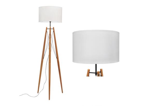 Stojacia Lampa Goa - hnedá/čierna, Moderný, drevo/textil (40/156cm) - Modern Living Stojacia Lampa Goa - hnedá/čierna, Moderný, drevo/textil (40/156cm) - Modern Living