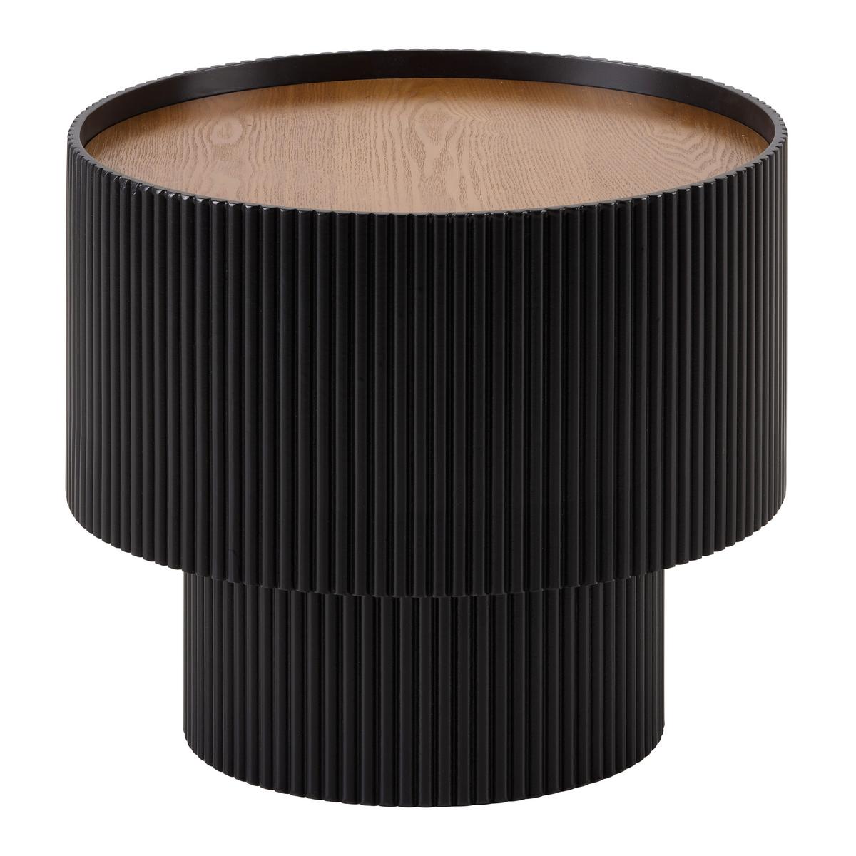 KONFERENČNÍ STOLEK JOHNNY - černá/přírodní barvy, Moderní, kompozitní dřevo (45/40cm) - Mömax