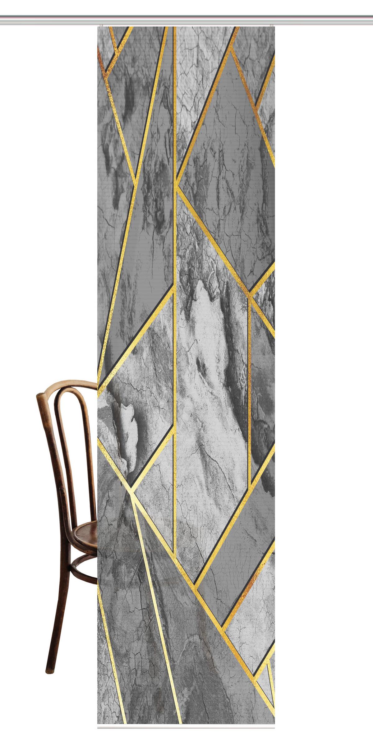 Flächenvorhang Signum - Grau, Natur, Textil (60/245cm)