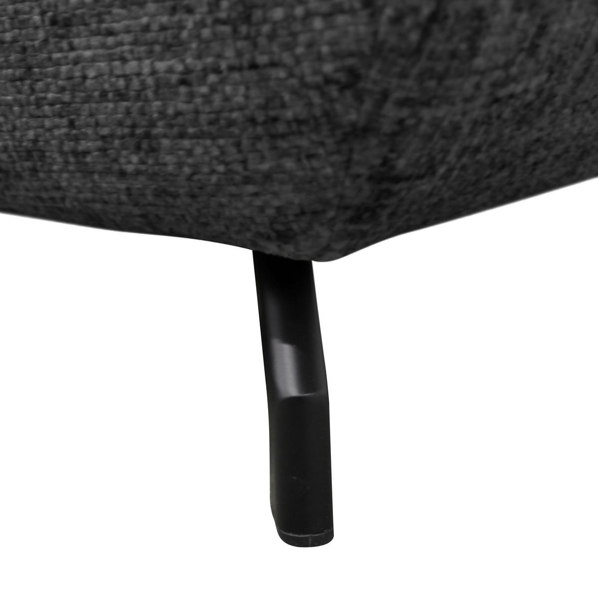 Ecksofa Imo Dunkelgrau 201x274 Cm - Dunkelgrau/Schwarz, Design, Textil (201/274cm) - MID.YOU