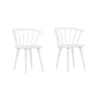 STUHL-SET Bobby Weiß 2-teilig - Weiß, MODERN, Holz (55/76/53cm) - Livetastic