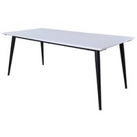 Esstisch Jimmy - Schwarz/Weiß, Design, Kunststoff/Metall (195/90/76cm) - Livetastic