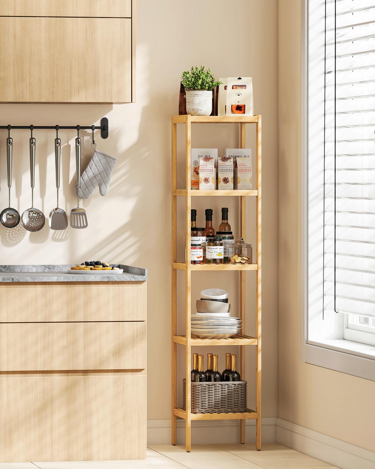 Badezimmerregal Naturfarben B: 33 Cm - Naturfarben, Basics, Naturmaterialien (33/146/33cm)