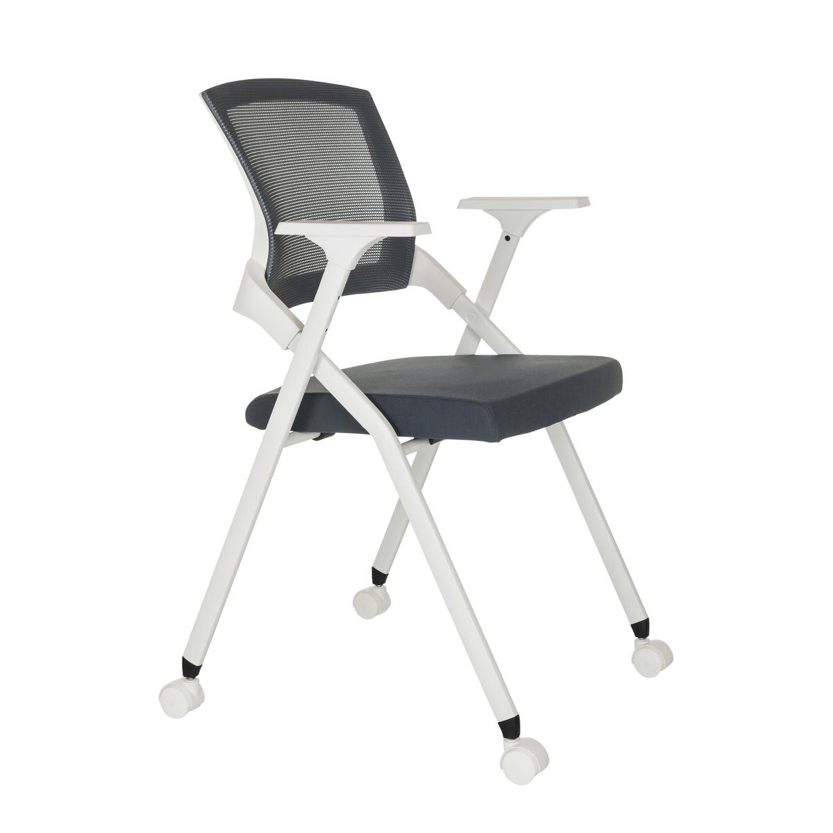 Besucherstuhl Priority Ii W - Weiß/Grau, Basics, Kunststoff/Textil (61/98/58cm) - MID.YOU