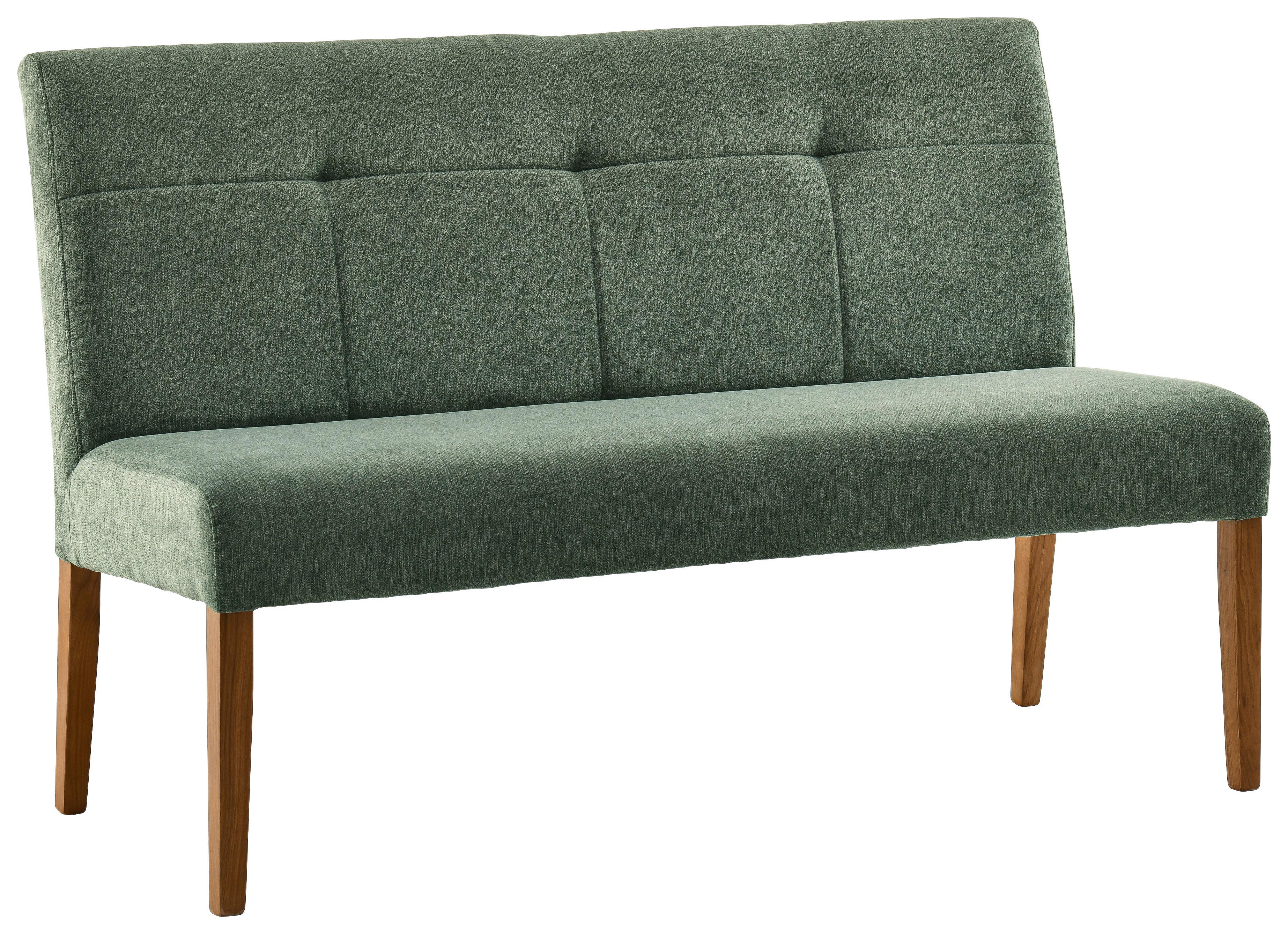 Sitzbank Damla Grün/eichefarben B: 137 Cm - Eichefarben/Grün, KONVENTIONELL, Holz/Textil (140/92/66cm) - Cantus