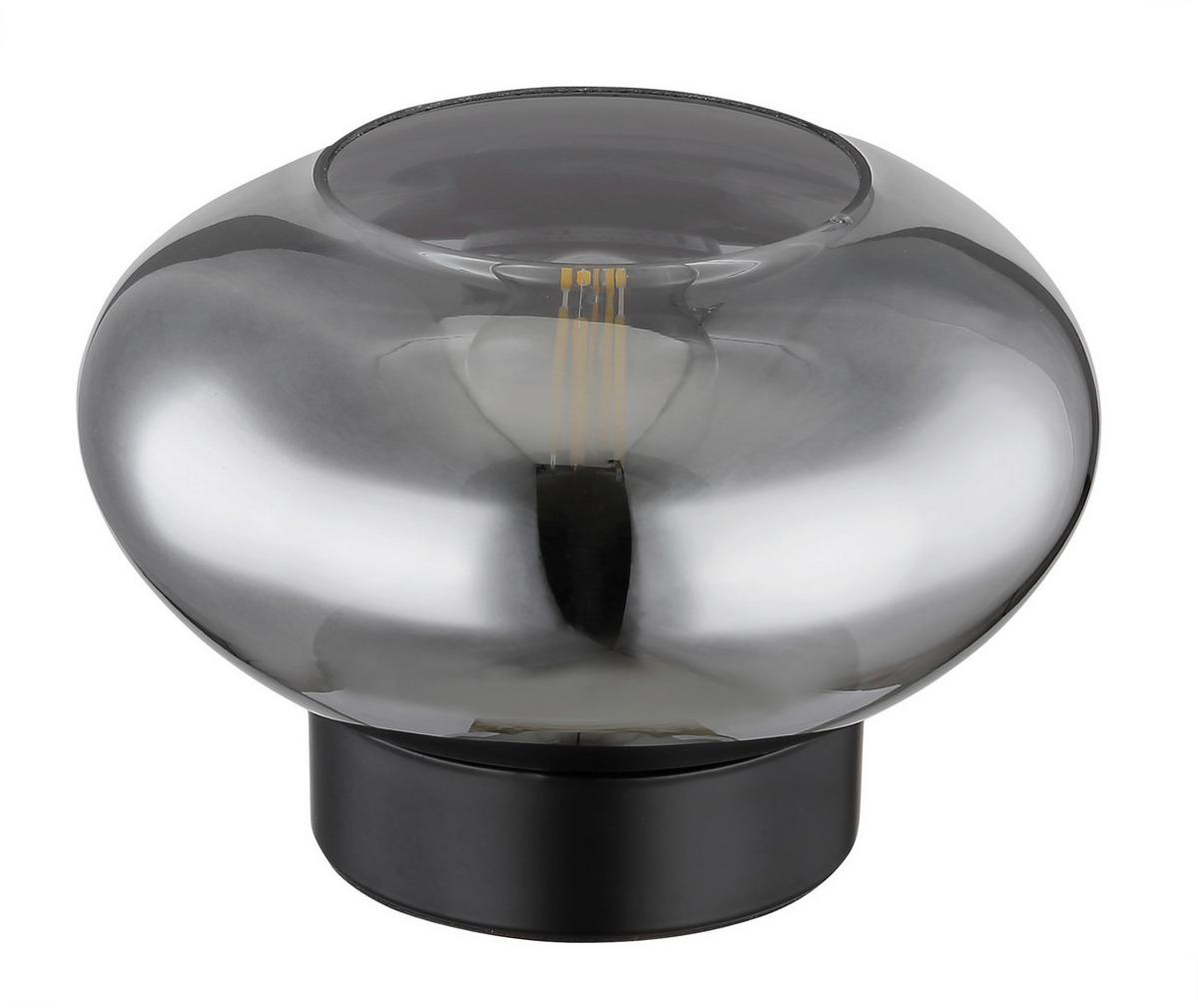 Tischleuchte 15572t - Schwarz, Design, Glas/Metall (18/12,5cm) - Globo