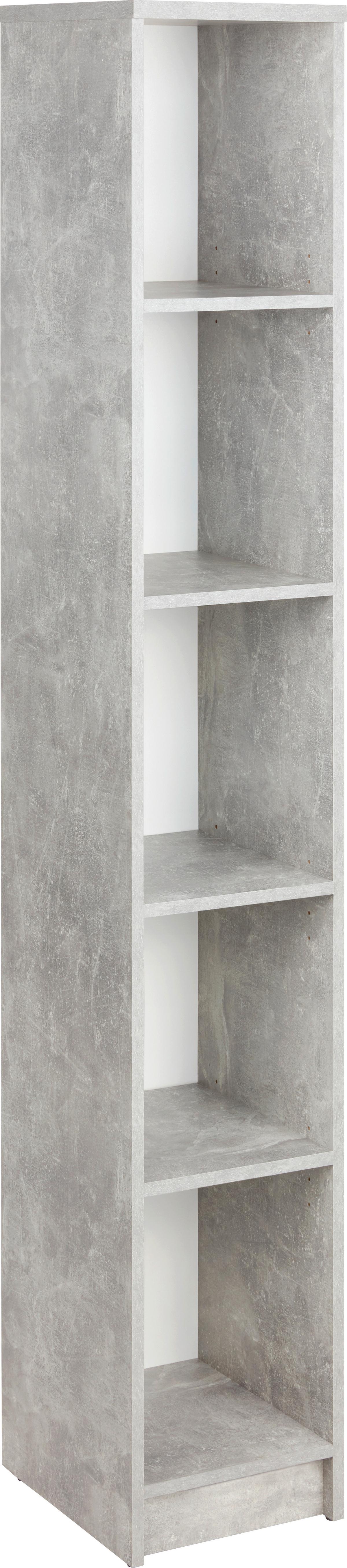 Regal 4-You New B 30 cm, Betonoptik/Weiß - Schwarz/Weiß, MODERN, Holzwerkstoff (30/189,5/34,6cm)