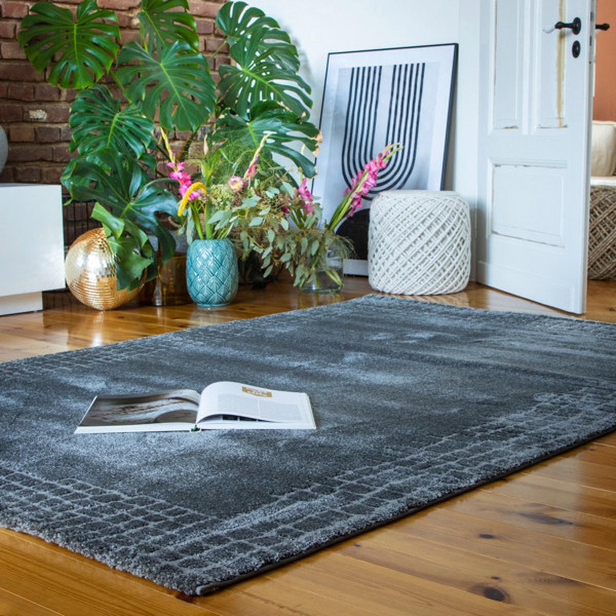 Hochflorteppich My Canyon 972 - Anthrazit, Basics, Textil (200/290cm) - Obsession
