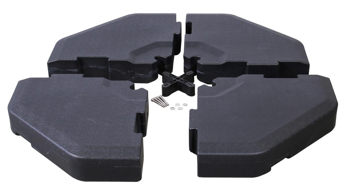 Sonnenschirmständer Anthrazit mit Einlegeplatten - Anthrazit, Basics, Kunststoff (117,5/111cm) - Schneider