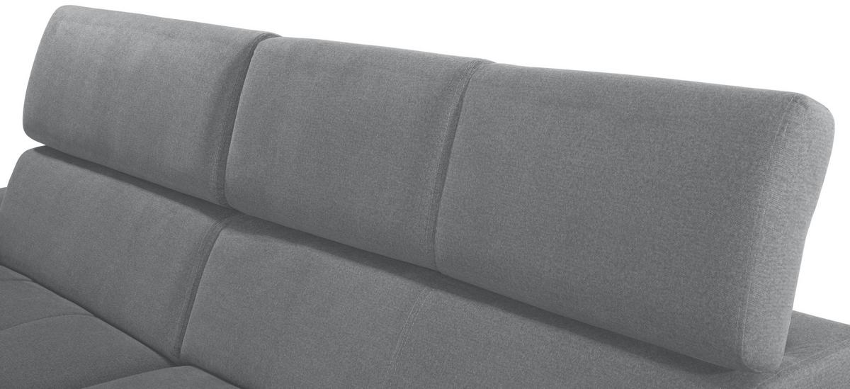 Ecksofa Perry Mit Bettkasten 183x292 cm - Silberfarben/Grau, Design, Textil (183/292cm) - Livetastic
