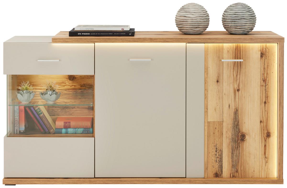 ŠIROKÁ KOMODA AMBIENTE - Moderní, kompozitní dřevo/plast (153,4/81,6/43,6cm)