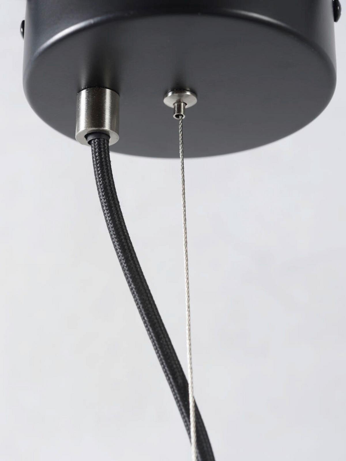 Hängeleuchte Marseille H: 176 Cm Höhenverstellbar - Schwarz, Design, Metall (47/176/23cm) - It's about Romi