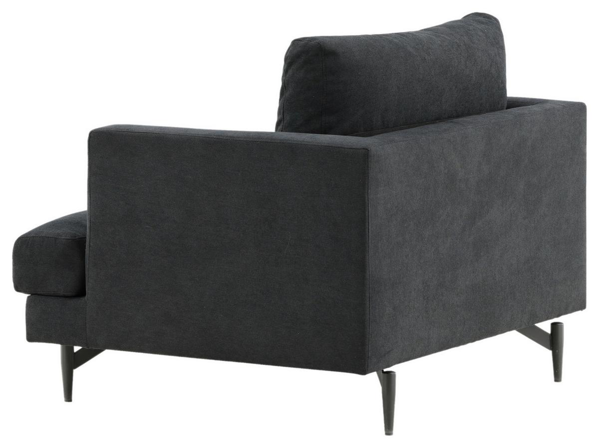 Sessel Sofia - Schwarz, Design, Textil/Metall (104/82/92cm) - Livetastic
