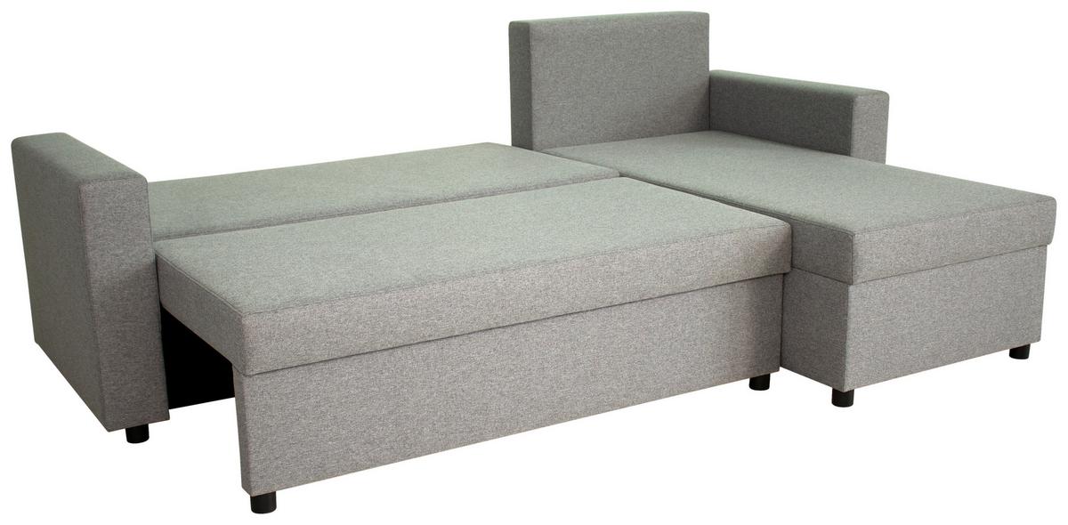Rohová sedačka ZAP, oboustranná, šedá - šedá/černá, Moderní, dřevo/textil (226/148cm) - Based