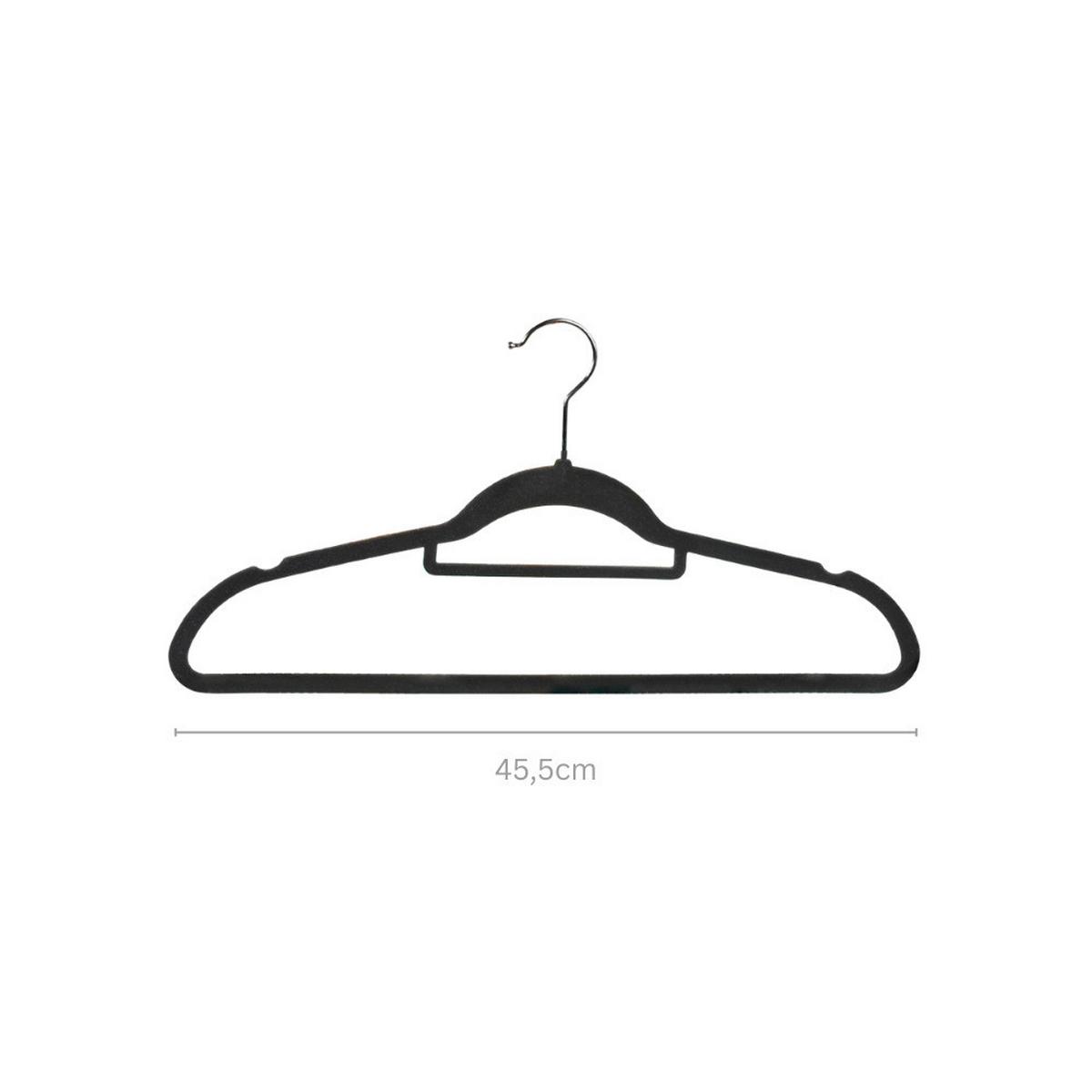 Kleiderbügel Set Anthrazit B: 45,5 cm - Anthrazit, Basics, Kunststoff (45.5/3,6/23cm) - Kesper