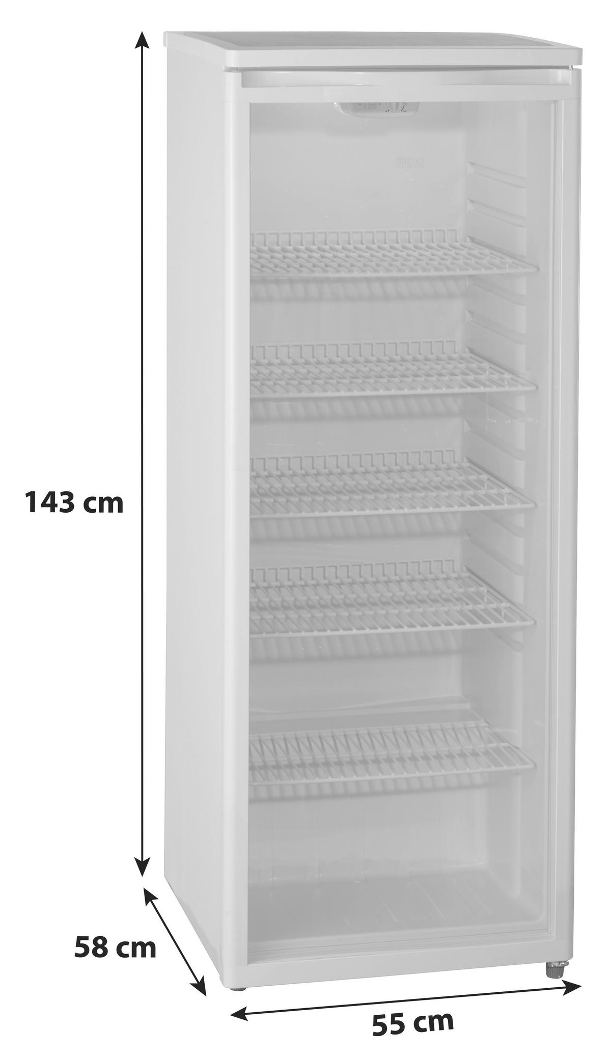 Kühlschrank Weiß 256 L freistehend - Trend, Metall (55/143/58cm) - PKM
