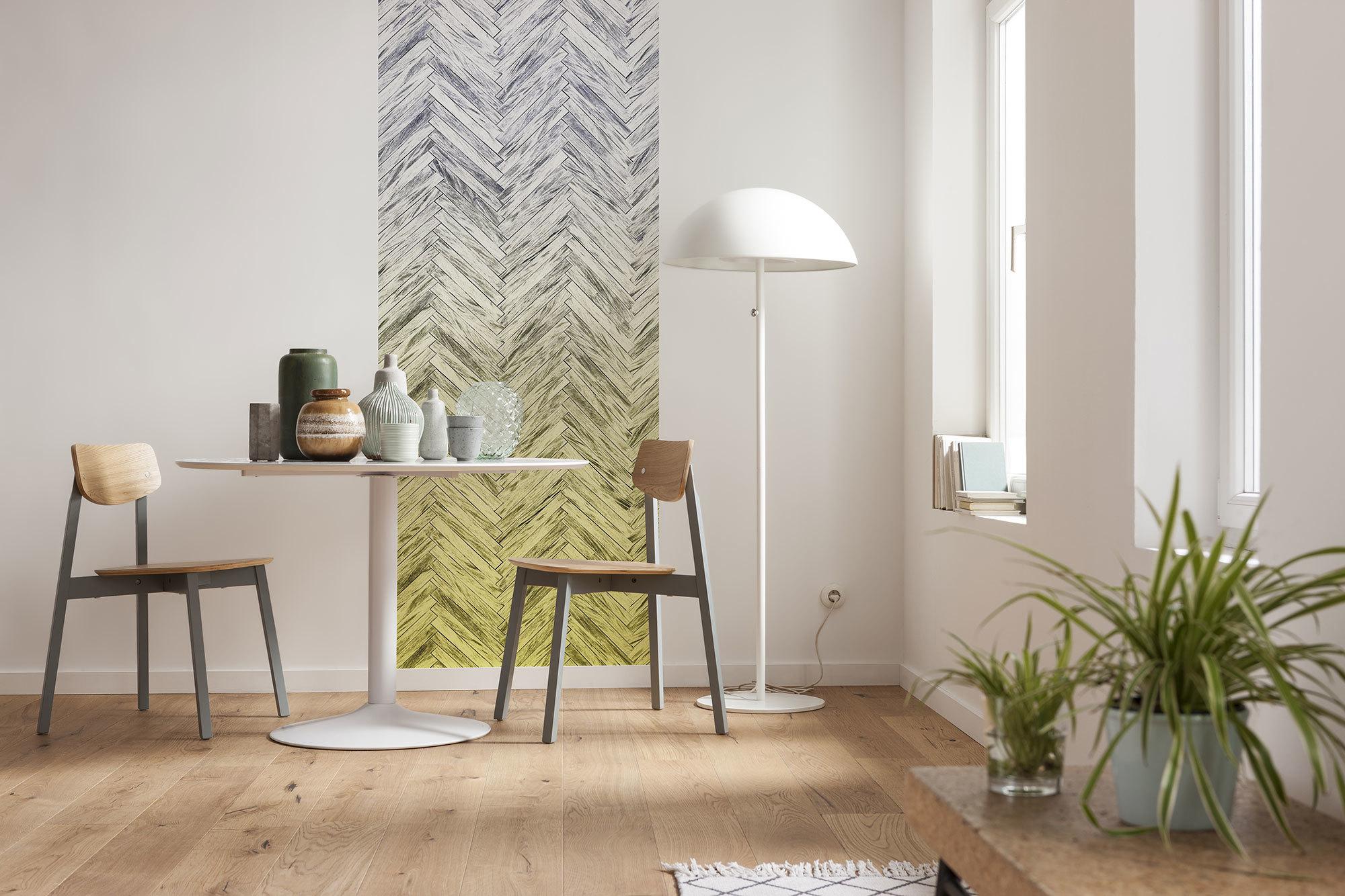 Vliestapete 6000b-Vd1 Herringbone Yellow - Design (100/250cm)