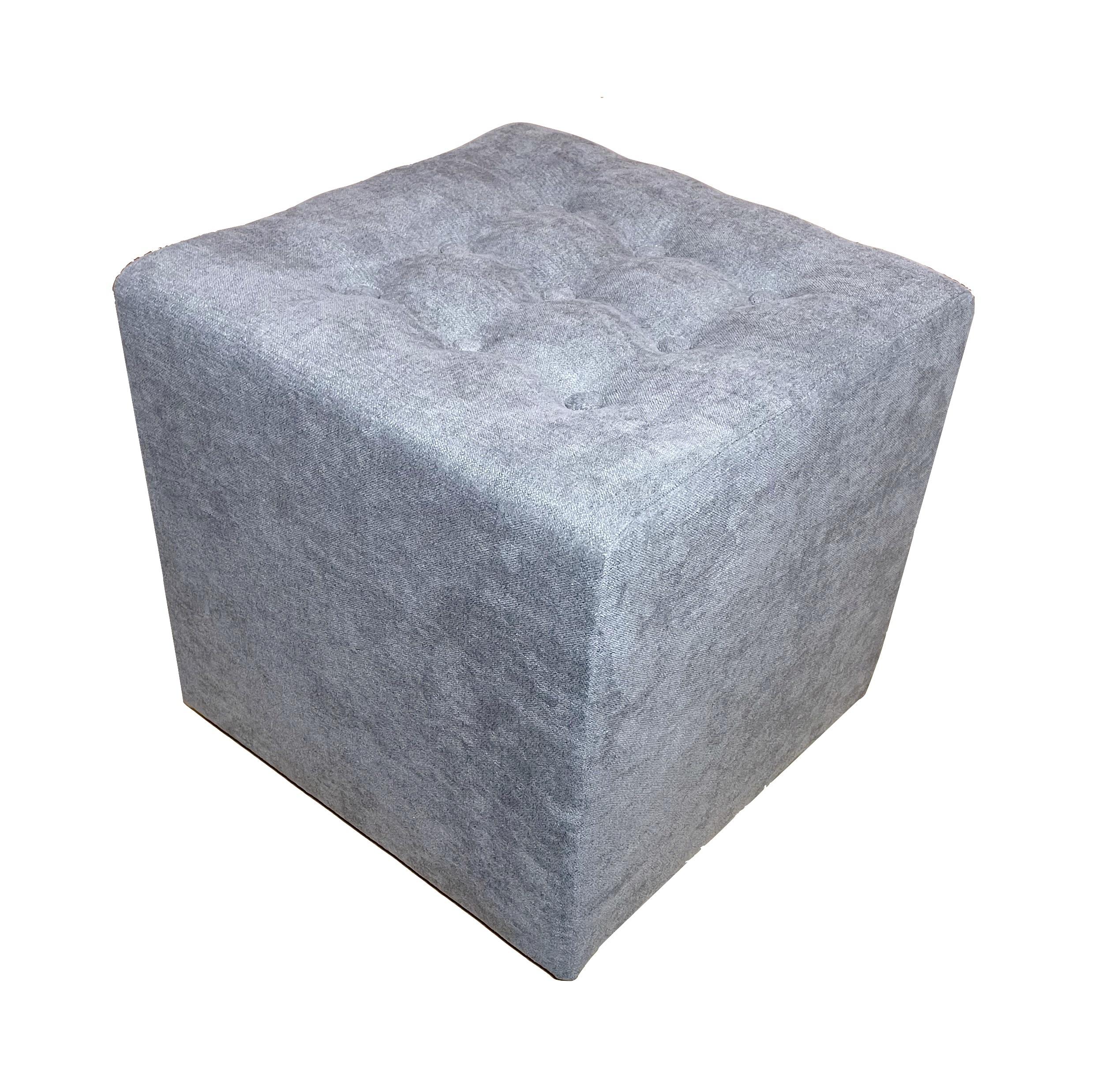 Sitzwürfel New Square Textil Hellgrau H: 47 cm