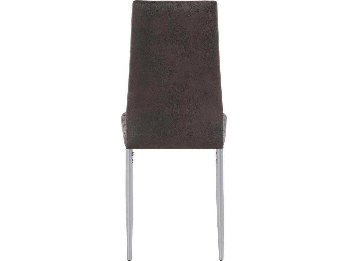 Stuhl-set Kate Dunkelgrau B: 42cm 4--Teilig - Dunkelgrau/Grau, Design, Textil/Metall (42/98/53cm) - MID.YOU