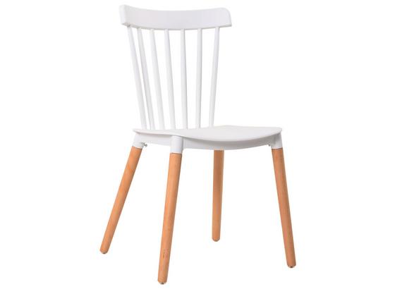 Stuhl Bert B: 43 cm Weiß - Weiß/Naturfarben, MODERN, Holz/Kunststoff (43/84/49cm) - Ombra Stuhl Bert B: 43 cm Weiß - Weiß/Naturfarben, MODERN, Holz/Kunststoff (43/84/49cm) - Ombra