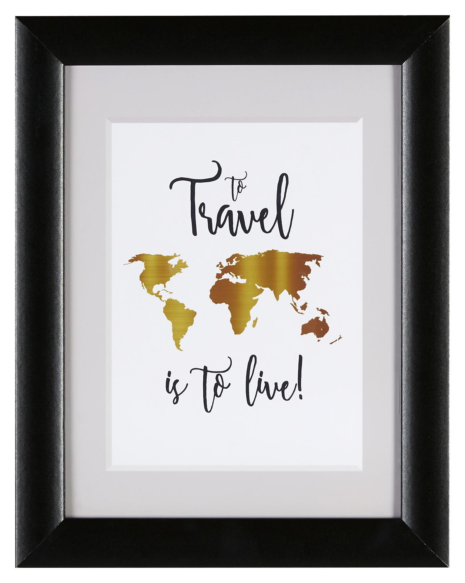 Képkeret Noah - Fekete, konvencionális, Üveg/Fa (18/24cm) - Luca Bessoni