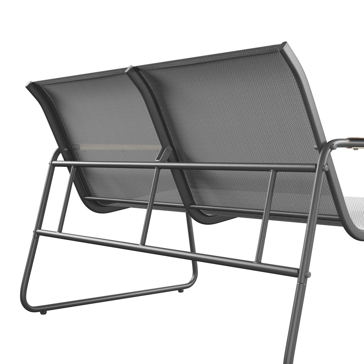 Loungegarnitur Mailand - Dunkelgrau/Hellgrau, MODERN, Kunststoff/Textil - Beldano