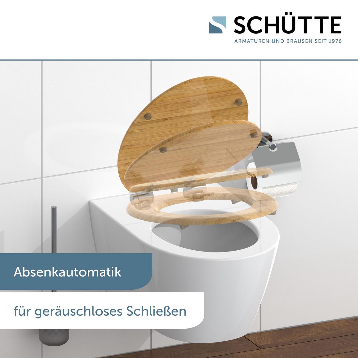 WC-Sitz Naturfarben Faultier mit Absenkautomatik B: 43,5 cm - Braun/Naturfarben, Design, Holz (43,5/5,5/37,5cm) - Schütte