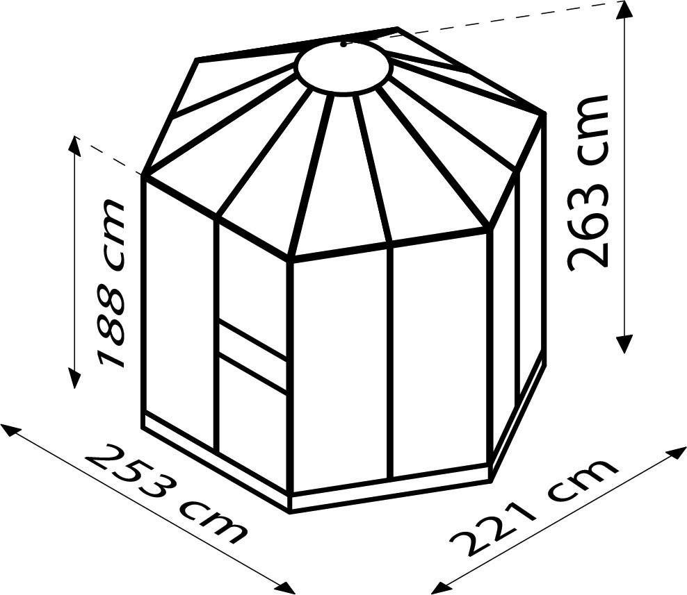 Gewächshausbausatz Hera 4500 Esg/Hkp, Weiss
