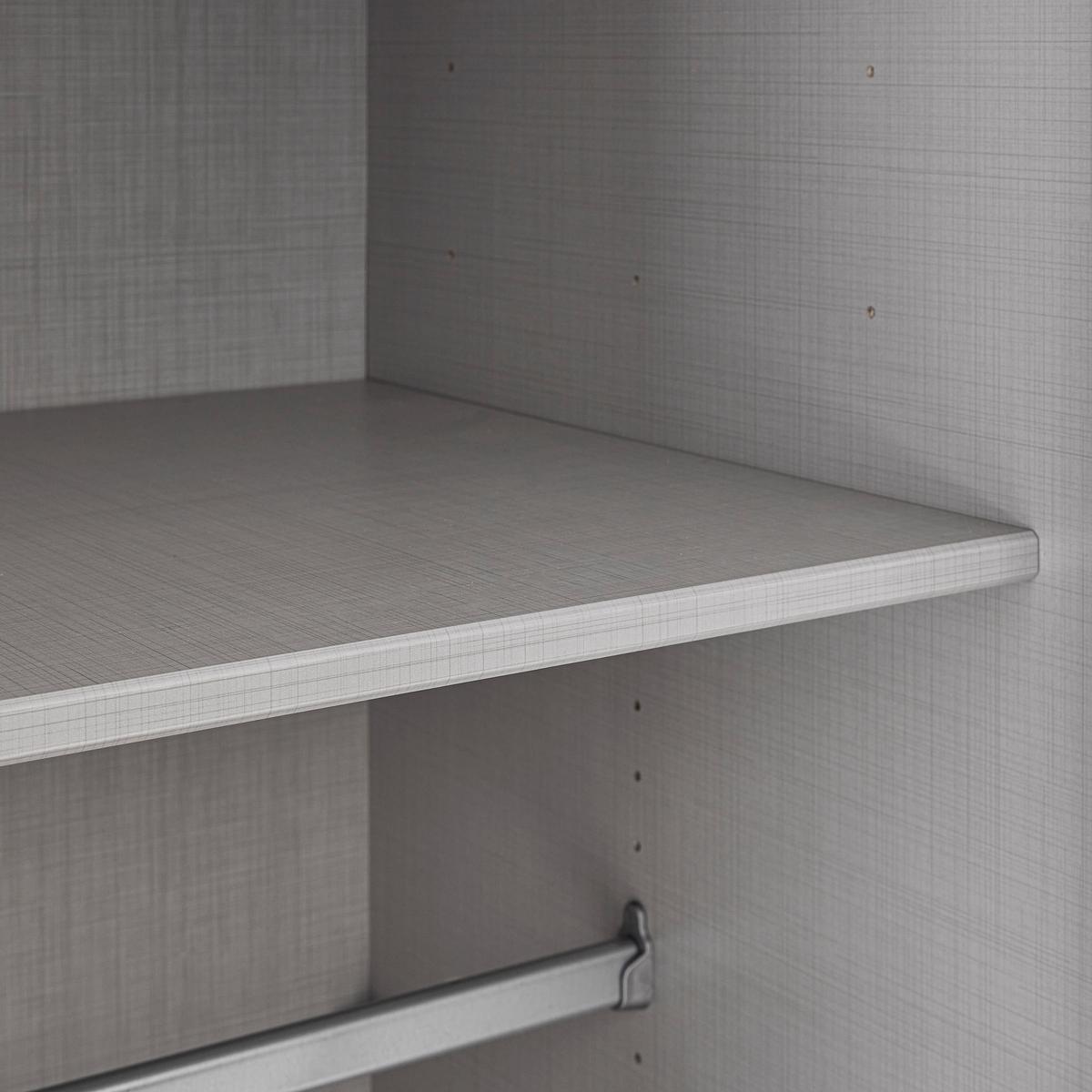 Šatníková skriňa NEW YORK - čierna/sivá, Konventionell, kov/kompozitné drevo (90/236/58cm)