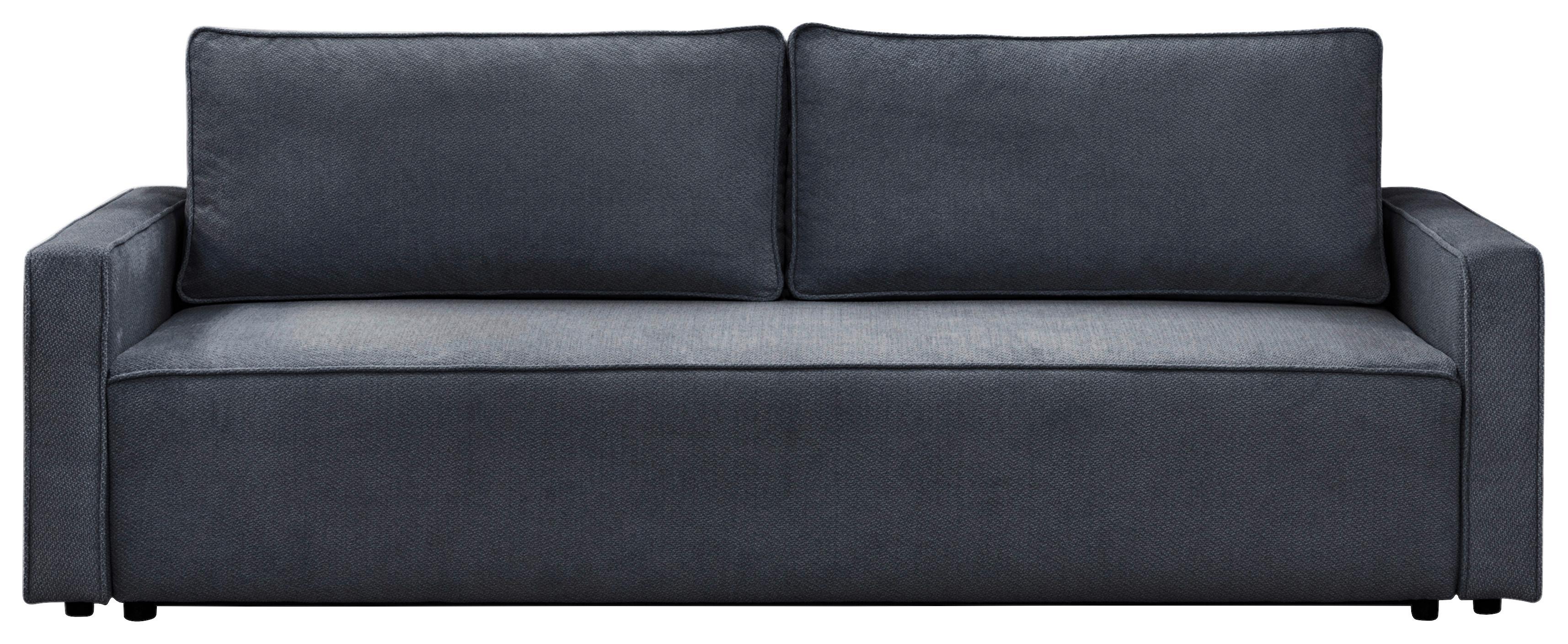 Rozkladacia pohovka NERA, modrá ženilka - modrá, Modern, textil/plast (232/90/100cm)