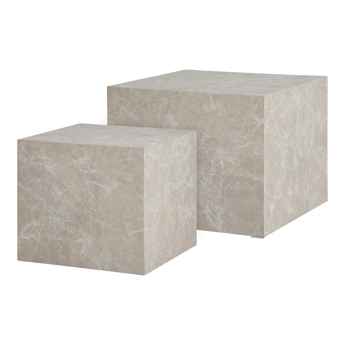 Couchtischset Prague Greige B: 50-40cm - Greige, Design, Holzwerkstoff (50-40/50-40/40-36cm) - MID.YOU