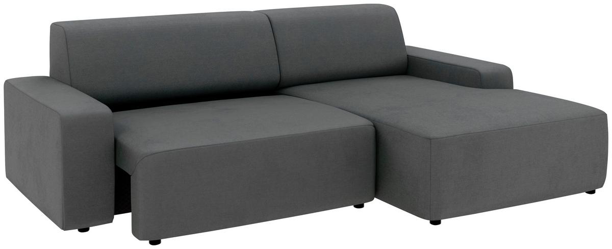 Ecksofa Wien, Anthrazit S: 246x162 cm - Anthrazit/Schwarz, MODERN, Textil (246/162cm) - Trendmanufaktur