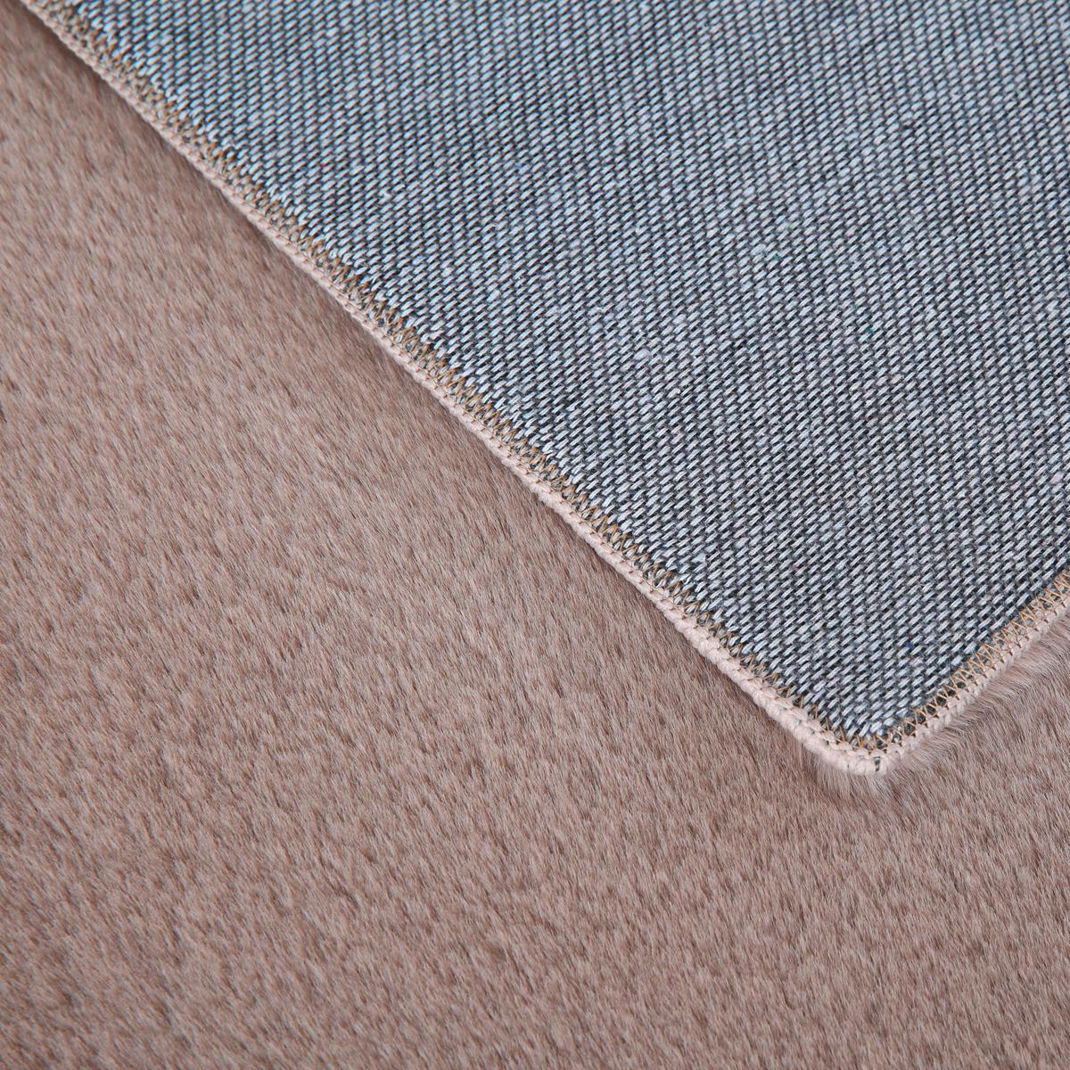 Hochflorteppich, Beige, F:20mm Pouffy - Beige, Basics, Textil (60/110cm)