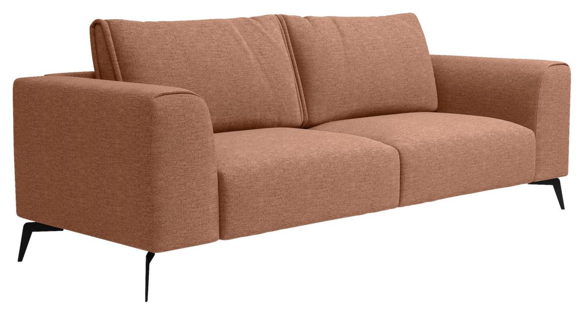 Trojmiestna pohovka SEUL, oranžová - oranžová/čierna, Design, kov/drevo (246/87/88cm) - MID.YOU