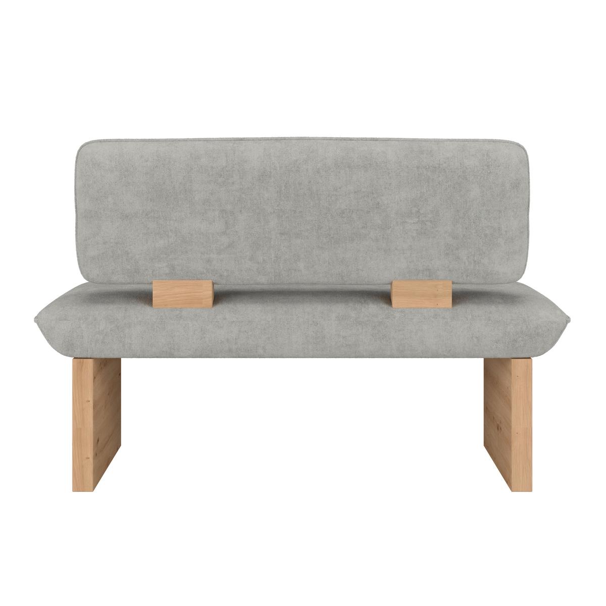 SITZBANK BELUNA II - Eichefarben/Hellgrau, KONVENTIONELL, Holzwerkstoff/Textil (120/87/67cm) - James Wood