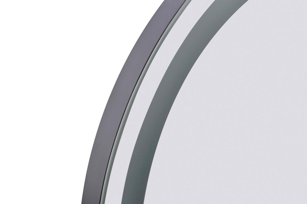 Wandspiegel Led Schwarz B: 53 Cm - Schwarz, Basics, Glas/Holzwerkstoff (53/10/60cm) - Kayoom