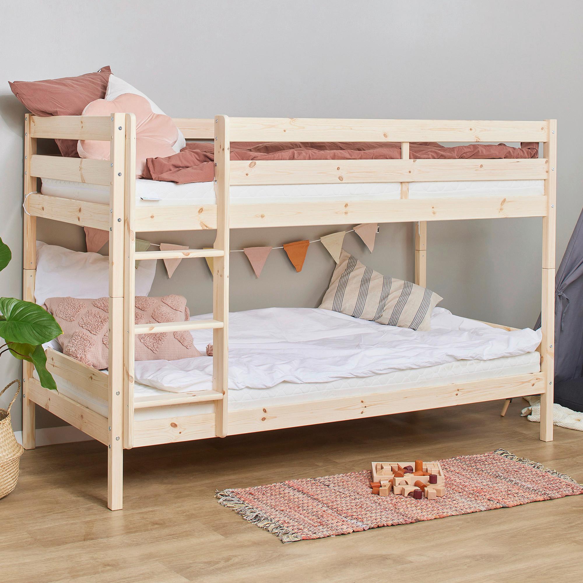 Etagenbett Eco Comfort Kiefer Natur, Lf: 90x190 cm - Naturfarben/Kieferfarben, MODERN, Holz (90/190cm) - MID.YOU