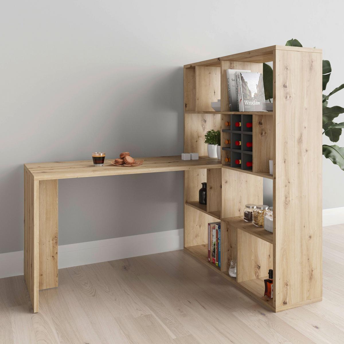 Regaleinsatz Fortuna Holzwerkstoff Grau B: 34 cm - Grau, Basics, Holzwerkstoff (34/34/33,4cm) - MID.YOU