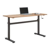 Písaci stôl CARMELO I - čierna/farba duba, Modern, kov/kompozitné drevo (140/70-117/60cm) - Mömax
