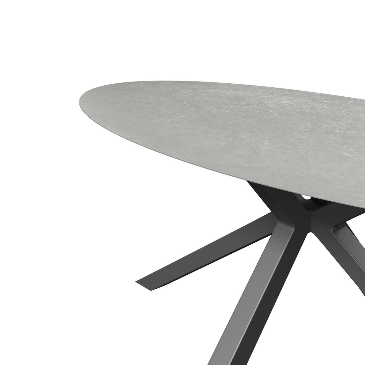 ZÁHRADNÝ STÔL BARI - antracitová, Modern, kov/sklo (200/100/75cm) - Mömax