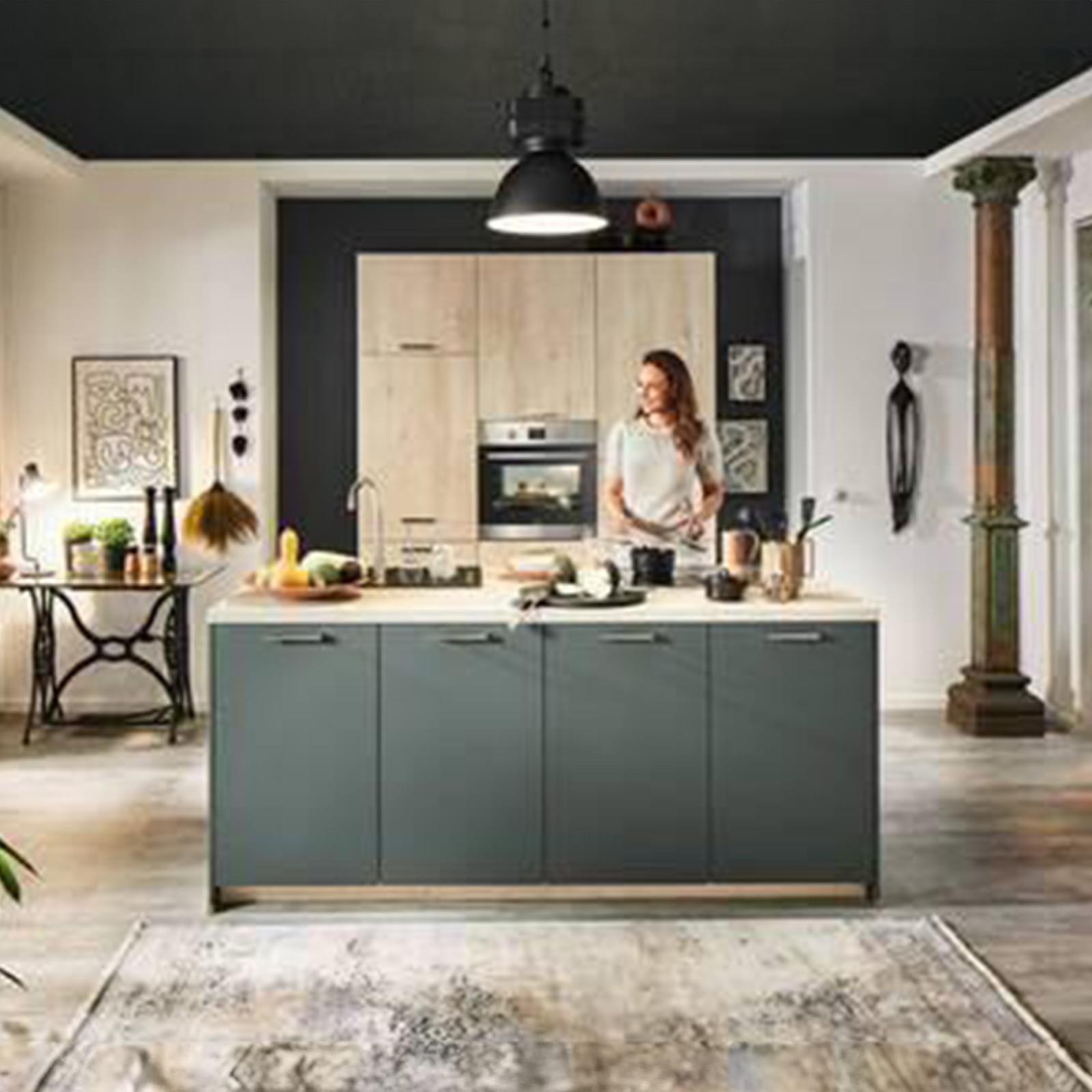 Einbauküche Eastbourne/Nassau Modern - Eichefarben, MODERN, Holzwerkstoff - Vertico