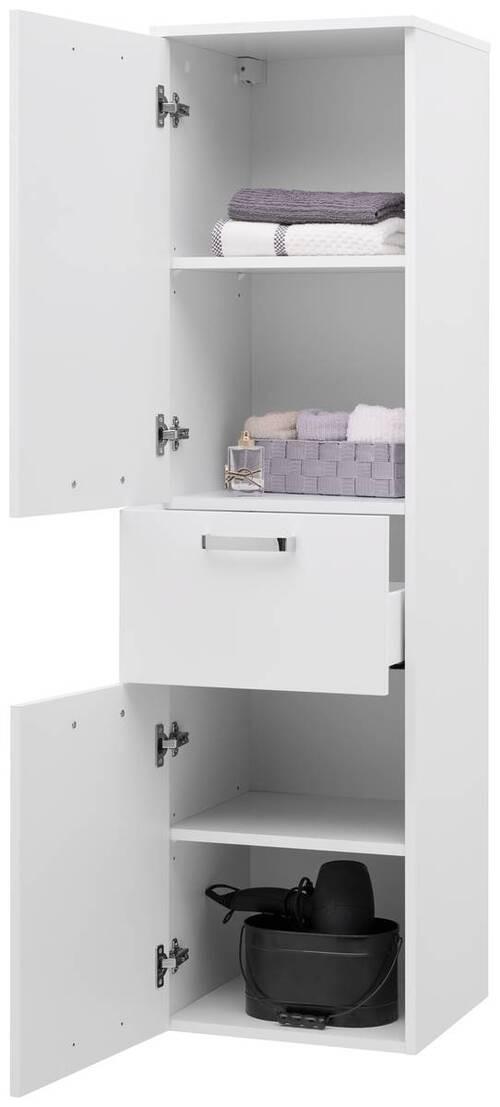 Badezimmer Hochschrank BxH 40x147 cm Weiß - Weiß, KONVENTIONELL, Holzwerkstoff (40/147/38,5cm) - Ondega