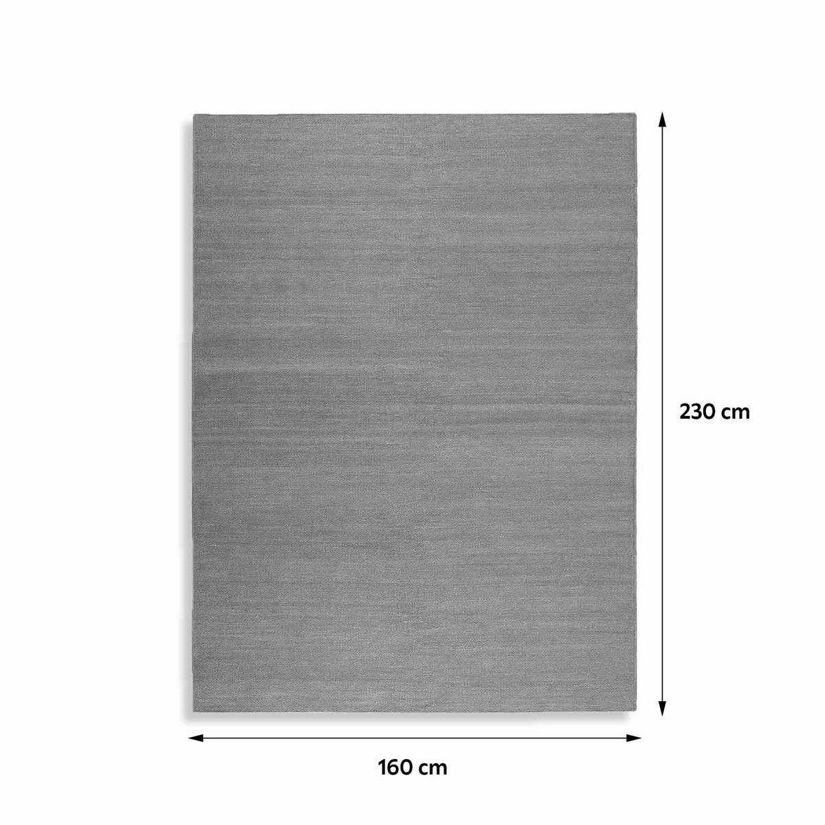 Handwebteppich Grau Baumwolle Rainbow Kelim 160x230 cm - Grau, KONVENTIONELL, Textil (160/230cm) - Esprit