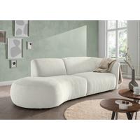 Ecksofa Jesi, Weiß S: 107x238 Cm - Schwarz/Weiß, MODERN, Textil (107/238cm) - Livetastic