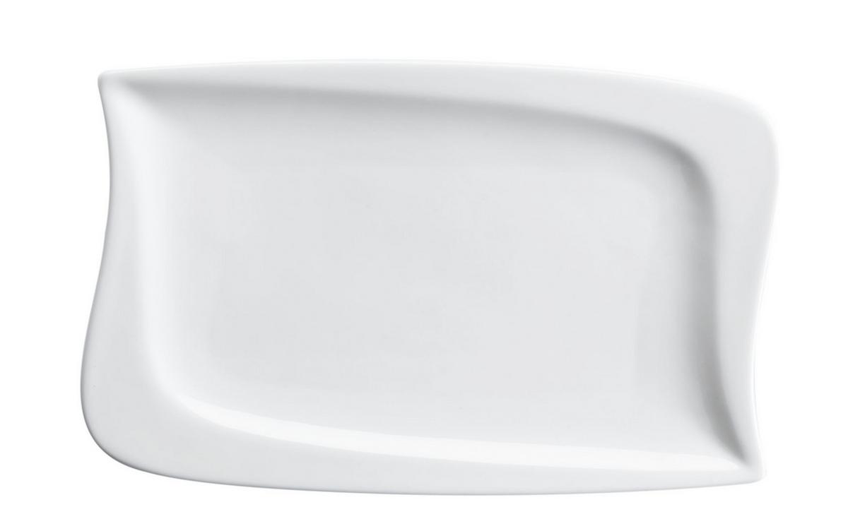 Platte La Musica Weiß B: 38,5 Cm - Weiß, Basics, Keramik (38,5/23,9/7cm) - Mäser