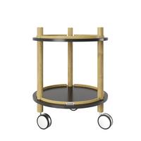 Beistelltisch Auf Rollen Mit Ablage Carly Bambus/schwarz - Nussbaumfarben/Schwarz, KONVENTIONELL, Holz/Holzwerkstoff (40/40/50cm) - Playboy