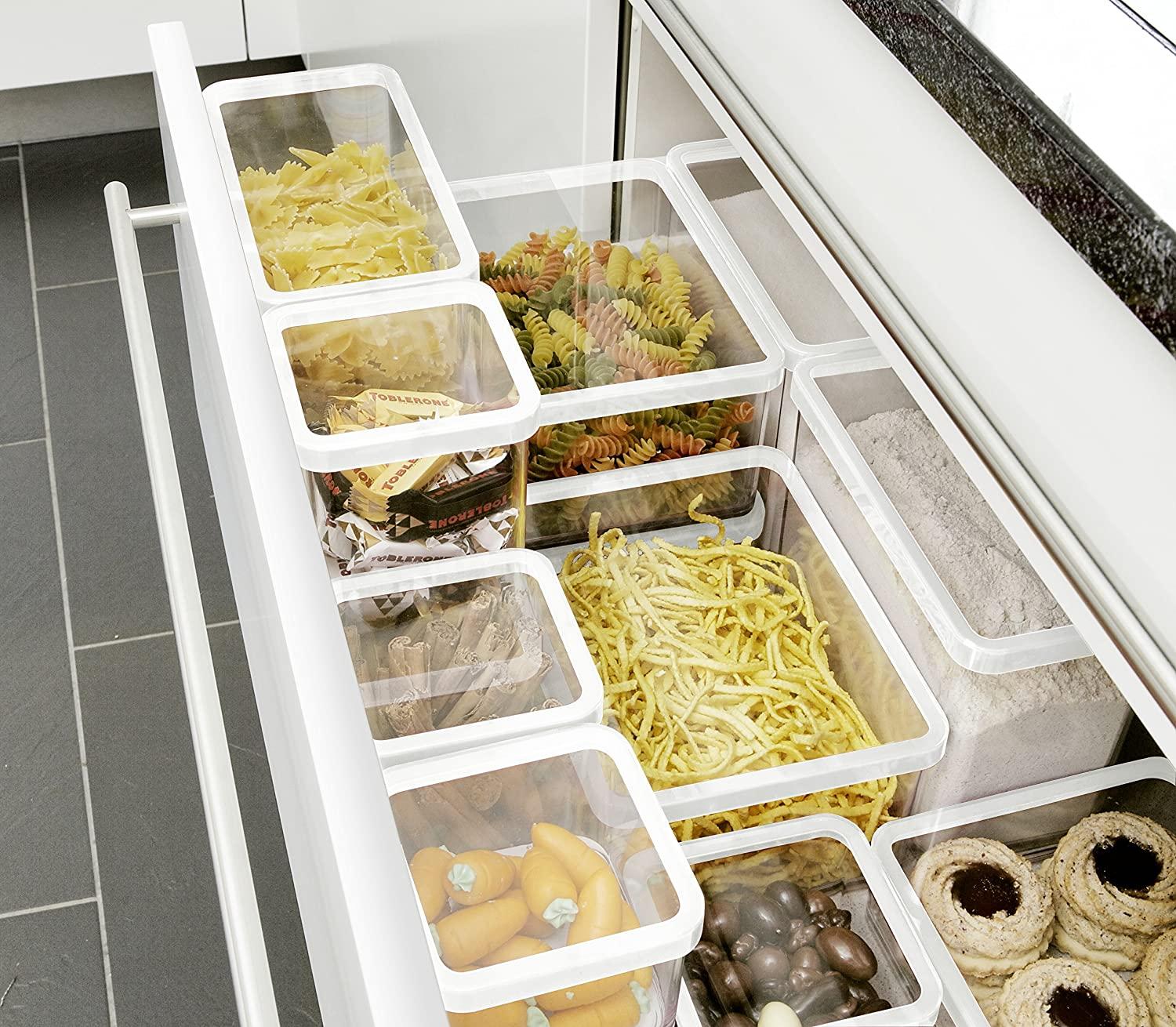 Vorratsdosenset Transparent 5-teilig - Transparent, Basics, Kunststoff - Rotho