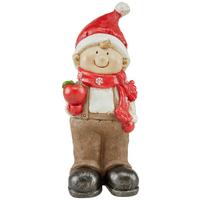 Dekofigur Kind Bernd - Rot/Braun, KONVENTIONELL, Kunststoff (11/9,5/26,5cm) - Luca Bessoni